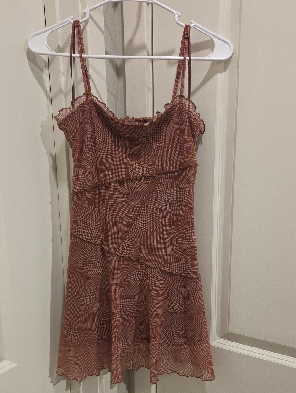 Urban Outfitters Brown Ruffle Slip Dress - Women
